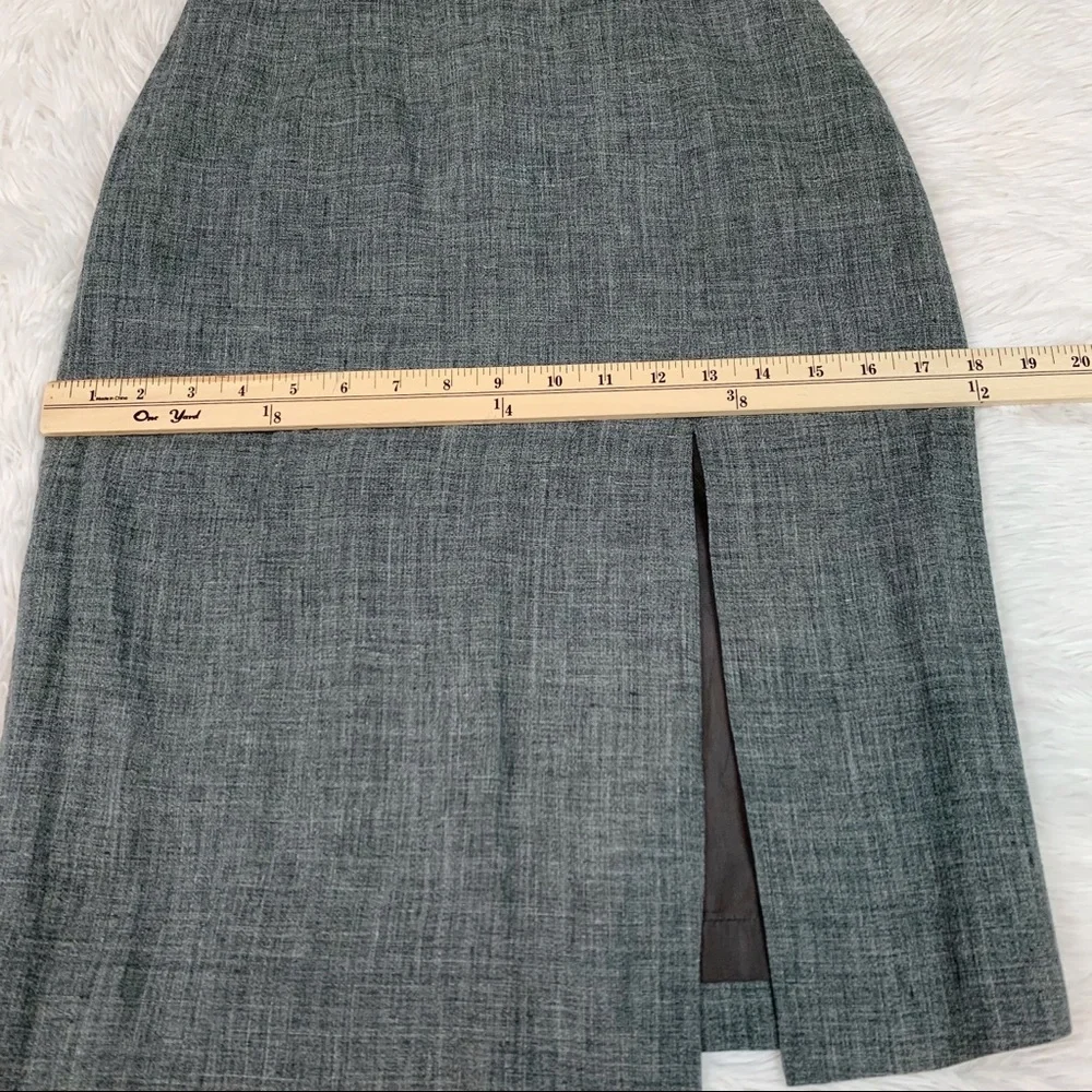 Michael Kors slit-front pencil‎ Skirt knee length in gray Made in Italy